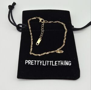PrettyLittleThing Gold Water Resistant Twisted Anklet or Bracelet